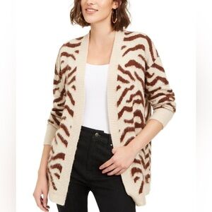 NWT Hooked Up By Iot Juniors' Zebra Print Cardigan M